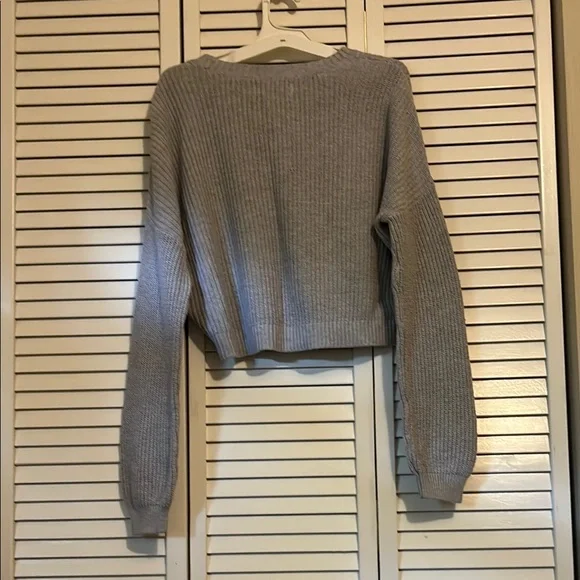 Hollister Gray Crew Neck Sweater Cozy Knit - Picture 4 of 4